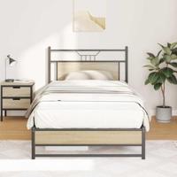 Bedframe zonder matras 107x203cm spaanplaat sonoma eikenkleurig - thumbnail