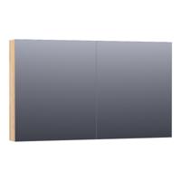 Brauer Impress Spiegelkast 120 cm - zonder Verlichting - Met 2 Dubbelzijdige Spiegeldeuren - Vingerlas Eiken Grijs - thumbnail