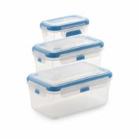 Set 3 Lunchboxen SP Berner super lock Rechthoekig Transparant Plastic (3 Stuks) - thumbnail