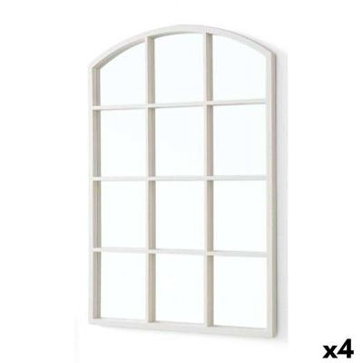 Wandspiegel Gift Decor Wit Venster 50,5 X 2,5 X 76 cm (4 Stuks)