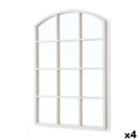 Wandspiegel Gift Decor Wit Venster 50,5 X 2,5 X 76 cm (4 Stuks) - thumbnail