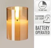 Ledkaars in glas 7cm - thumbnail