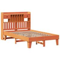 Bedframe zonder matras massief grenenhout wasbruin 135x190 cm - thumbnail