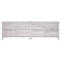 Tuinbox 198,5x50x56,5 cm massief vurenhout wit - thumbnail