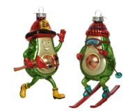 Dennenappel glas d2,5h6 cm roze 12 st Decoris - Decoris - thumbnail