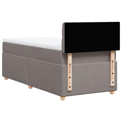 Boxspring met matras stof taupe 100x200 cm