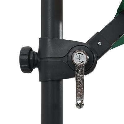 VidaXL Zweefparasol met led en stalen paal 250x250 cm groen