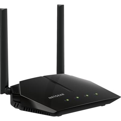 NETGEAR R6120 draadloze router AC1200 (dual-band, tot 1200 Mbps, dekking tot 90 m² en 20 apparaten, gratis Nighthawk-app, 4 10/100 Fast Ethernet-poorten en 1 USB 2.0-poort)