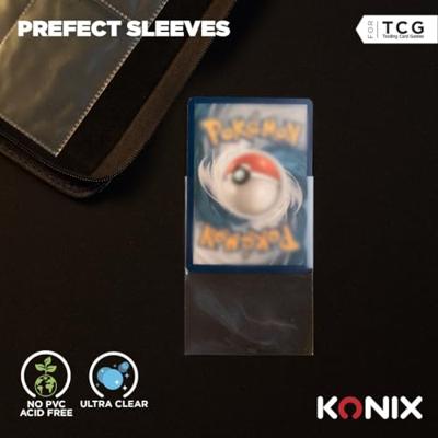 Kaarthoezen - KONIX - Perfect Sleeves - 100 zakjes - Compatibel met Magic The Gathering, Pokémon - Transparant Kaarthoezen - KONIX - Perfect Sleeves - 100 zakjes - Compatibel met Magic The Gathering, Pokémon - Transparant