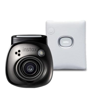 Fujifilm INSTAX PAL digital camera, Gem Black + printer SQUARE Link, White