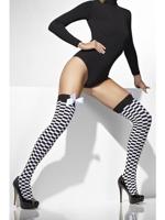 Kousen zwart/wit geblokt - thumbnail