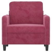 Fauteuil 60 cm fluweel wijnrood - thumbnail