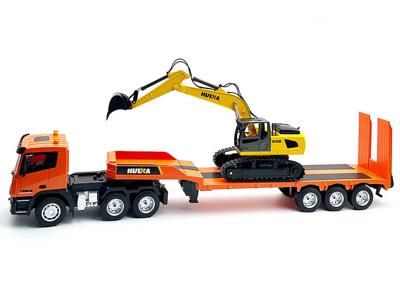 Huina RC 1/24 Platform Trailer (9CH) & Excavator (6CH) set