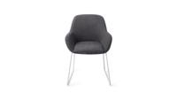 Jesper Home Eetkamerstoel 'Kushi' Slide White, kleur Black-Out - thumbnail