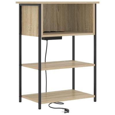 Nachtkastje Sonoma eiken 55 x 31 x 76 cm Bewerkt hout Nachtkastje Sonoma eiken 55 x 31 x 76 cm Bewerkt hout