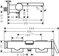 Hansgrohe Tecturis E ééngreeps badmengkraan opbouw, chroom - thumbnail