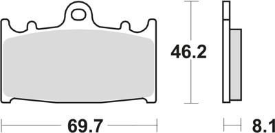 TRW remblokken "mcb 602 brake pad mcb 602 sv sintered metal