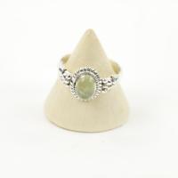 Zilveren Ring met Prehniet Maat 19 (Sterling Zilver 925) - thumbnail