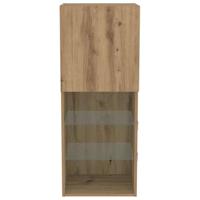 TV-kast artisanaal eikenkleurig 40.5 x 30 x 102 cm Bewerkt hout - thumbnail