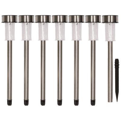 Pro Garden solarlamp 360mm rvs set van 7stuks