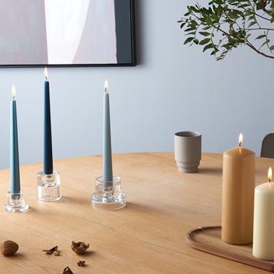 Bolsius gotische kaars 245/24 doos 4 Metallic Blauw Bolsius gotische kaars 245/24 doos 4 Metallic Blauw