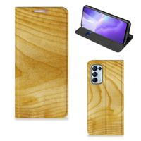 OPPO Find X3 Lite Book | Wallet Case | Licht Hout - thumbnail