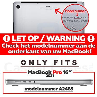 Lunso MacBook Pro 16 inch M1/M2 (2021-2023) cover hoes - case - Glitter Zwart Lunso MacBook Pro 16 inch M1/M2 (2021-2023) cover hoes - case - Glitter Zwart