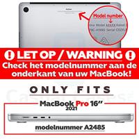 Lunso MacBook Pro 16 inch M1/M2 (2021-2023) cover hoes - case - Glitter Zwart - thumbnail