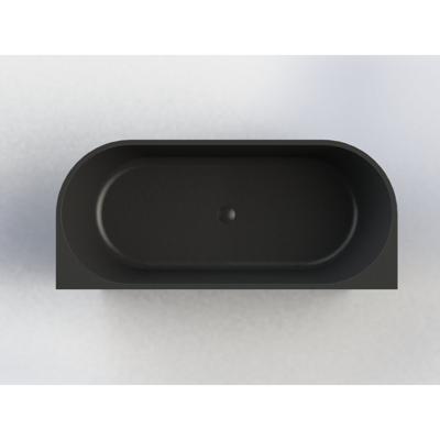 Half Vrijstaand Bad Arcqua Pinto Back To Wall 170x73x57 cm Mat Zwart Arcqua Half Vrijstaand Bad Arcqua Pinto Back To Wall 170x73x57 cm Mat Zwart Arcqua