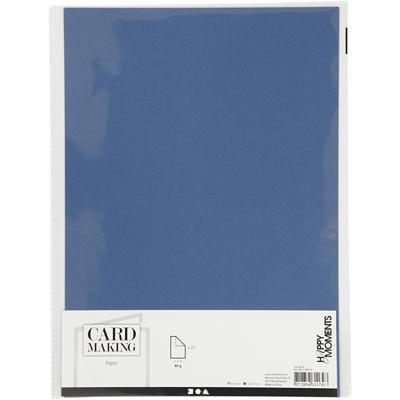 Creativ Company Papier, a4, vel 210x297 mm, 110 gr, blauw, 20 stuk/ 1 doos
