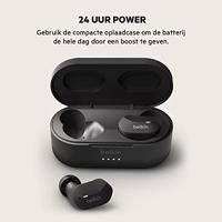 Belkin AUC001btBK SoundForm True Wireless Earbuds (Bluetooth-oordopjes voor iPhone, Samsung, Google, bedieningsknoppen, draagbaar oplaadhoesje, 24 uur luistertijd, ruisisolatie, zweetbestendig, zwart),Eén maat - thumbnail