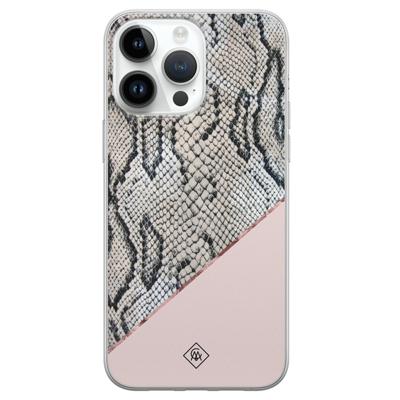iPhone 14 Pro Max siliconen hoesje - Snake print
