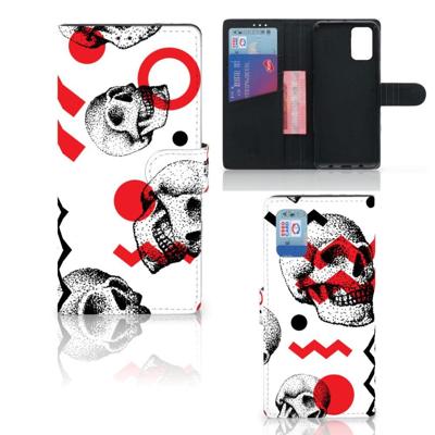 Telefoonhoesje met Naam Samsung Galaxy A02s | M02s Skull Red Telefoonhoesje met Naam Samsung Galaxy A02s | M02s Skull Red