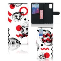 Telefoonhoesje met Naam Samsung Galaxy A02s | M02s Skull Red - thumbnail