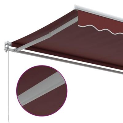 VidaXL Luifel handmatig uittrekbaar 350x250 cm bordeauxrood VidaXL Luifel handmatig uittrekbaar 350x250 cm bordeauxrood