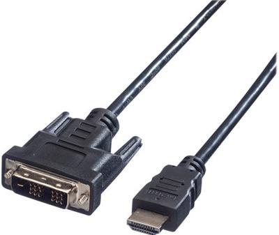 VALUE Monitorkabel DVI (18+1) / HDMI M/M, zwart, 2 m VALUE Monitorkabel DVI (18+1) / HDMI M/M, zwart, 2 m