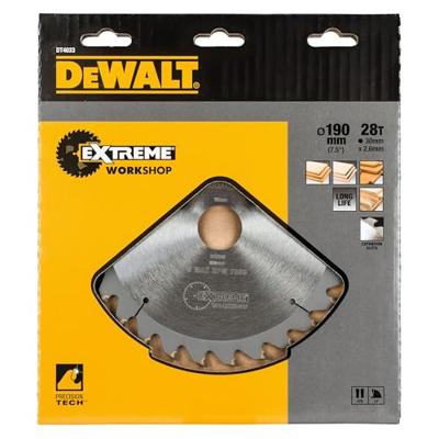 DeWALT Cirkelzaagblad voor Hout | Extreme | Ø 190mm Asgat 30mm 28T - DT4033-QZ