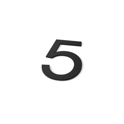 Nummer 5 Model: Huisnummer Staal Geroba - Geroba Nummer 5 Model: Huisnummer Staal Geroba - Geroba