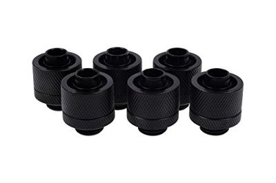 Alphacool eiszapfen 16/10mm compression fitting verbinding (zwart, 6 stuks)