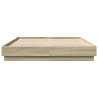 Bedframe bewerkt hout sonoma eikenkleurig 140x200 cm - thumbnail