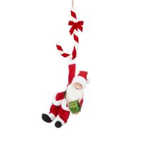 Kerstman zuurstok rood moving with music battery operated l36xb16xh82 cm Mica Decorations - Mica decorations - thumbnail