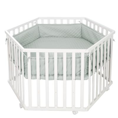 Babyboxmat - ROBA - Voor zeshoekige box - Gevoerd - Matgroen