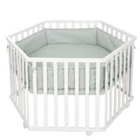 Babyboxmat - ROBA - Voor zeshoekige box - Gevoerd - Matgroen - thumbnail