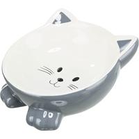 TRIXIE VOERBAK / DRINKBAK KATTENKOP VERHOOGD KERAMIEK ASSORTI 14 CM 150 ML - thumbnail