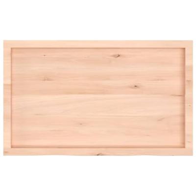 Wandschap 100x60x(2-6) cm onbehandeld massief eikenhout
