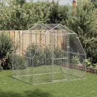 VidaXL Kippenren 2,5x2x2,25 m gegalvaniseerd staal - thumbnail
