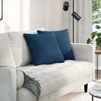 VidaXL Sofa kussens 2 pcs blauw 45 x 45 cm stof - thumbnail