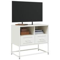 Tv-meubel 68x39x60,5 cm staal wit - thumbnail