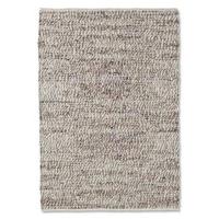 Tapeso Wollen vloerkleed - Ursule bruin|grijs - 70x130 cm - thumbnail