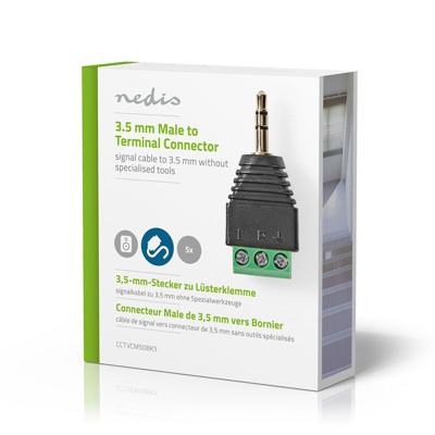 CCTV-Beveiligingsconnector | 5x | 3-Aderige naar 3,5 mm Male